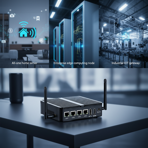 Mini <span class=keywords><strong>PC</strong></span> 4 ports 2.5GbE I226-V, Intel Pentium J5005 Quad Core, appareil réseau sans ventilateur, pare-feu, routeur, passerelle AES-NI - Product Image 1