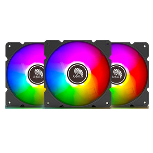 Kit de ventilateurs de refroidissement RVB 3 en 1 pour boîtier de PC avec lumières LED RVB Ventilateur de refroidissement CPU 120mm Ventilateur de refroidissement RVB avec contrôleur - Product Image 1