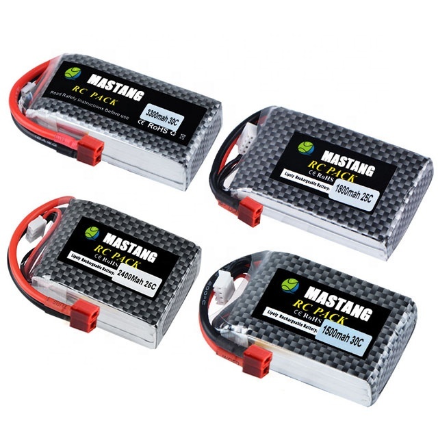 UAV Lipo Battery OEM 2S 3S 4S 6S 1500/1800/2400/3300mah Lithium Polymer Battery for Mini Drone Racing Quadcopter UAV RC Car FPV