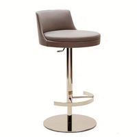 Tabourets de bar modernes en métal et cuir, réglables et pivotants, durables, de luxe, pour hôtels, restaurants, villas et usage commercial.