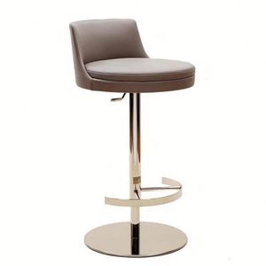 Vente en gros de tabourets de bar tendance en cuir et métal pour la maison chaise de bar pivotante et réglable de comptoir chaise haute de luxe - Product Image 1