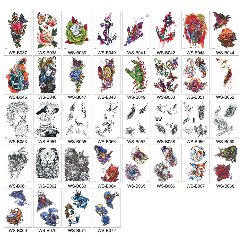 Татуировка на всю руку унисекс, водонепроницаемая временная татуировка, наклейка для оптовой продажи