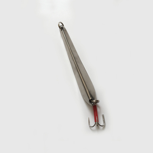 Leurre dur en acier inoxydable, type cuillère, avec hameçons triples pour la pêche - Product Image 2