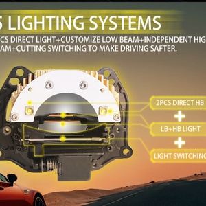 LK12 Pro Bi-LED Lens 3-Inch Car Headlamp Super Bright Low & High Beams High Power 12V New Fashion - Product Image 3