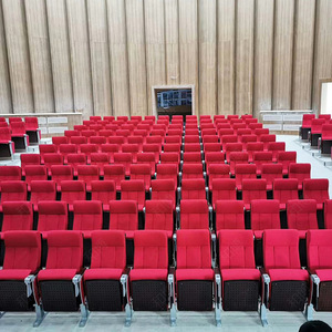 Chaises de théâtre Manwa Expo HB607 en noyer rouge avec accoudoirs pour auditorium, école, terrain de sport, gradins - Product Image 2
