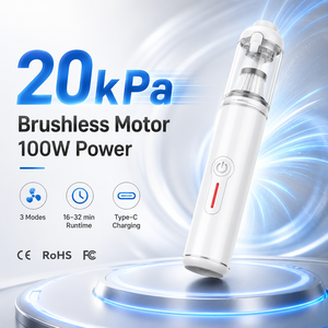 20kPa Brushless Cordless Handheld <b>Vacuum</b> <b>Cleaner</b> 100W 3-Speed Type-C Rechargeable <b>Mini</b> <b>Vacuum</b> for Car Home Office OEM ODM - Product Image 1