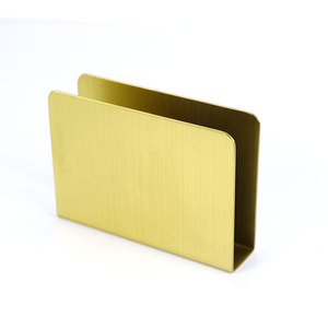Portatovaglioli Quadrato in Acciaio Inossidabile Placcato Oro con Incisione a Croce d'Angelo per Tavoli da Pranzo, Ristoranti, Hotel, Regalo di Capodanno - Product Image 5