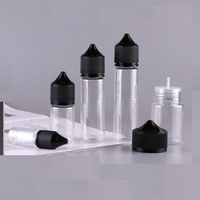 Nueva Botella de Plástico Transparente Negra V3 con Rosca Corta y Removible, a Prueba de Niños y Manipulaciones, de 10ml, 15ml, 30ml, 50ml, 60ml, 100ml y 120ml