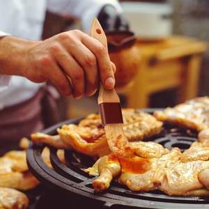 바비큐 버터 그릴 바베큐 용 요리 오일 브러쉬 바비큐 버터 그릴 바베큐 소스 바스터 베이킹 브러쉬 및 너도밤 나무 손잡이 용 패스트리 브러쉬 - Product Image 4