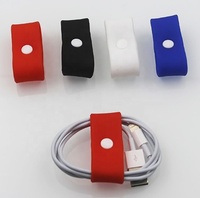 Cadeaux promotionnels personnalisés avec logo imprimé, organisateur de câbles en silicone réutilisable, imperméable, antichoc et anti-poussière