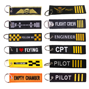 Biểu Tượng Tùy Chỉnh Chuyến Bay <span class=keywords><strong>Tag</strong></span> Hàng Không Keychain <span class=keywords><strong>Key</strong></span> Fob Bán Buôn Loại Bỏ Trước Khi Chuyến Bay Dệt Và Thêu Logo - Product Image 4