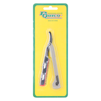 Support de rasoir professionnel à bord droit, en acier inoxydable, 1 pièce, rasoir pliant, pour barbe