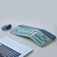 Fabrika toptan 2.4G kablosuz tam boy ergonomik klavye fare kombo Set stokta