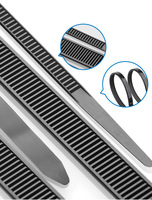 Sangle de fixation auto-bloquante industrielle en nylon 66 noir et blanc avec boucle pour câble et tendeur de corde