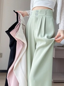 Bán Buôn Hàn Quốc Phong Cách Của Phụ Nữ Cao Eo Phù Hợp Với Quần, Rắn Màu Sắc Thẳng Chân Kinh Doanh Giản Dị Thứ Chín Mắt Cá Chân Quần - Product Image 5