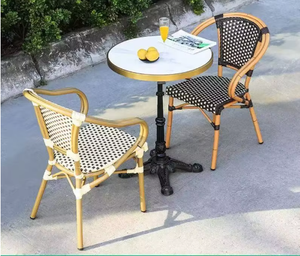 Hot-selling Traditional Aluminum Alloy Rattan <b>Outdoor</b> Garden <b>Chairs</b> <b>Stackable</b> Legs Lightweight Comfortable Durable Construction - Product Image 4