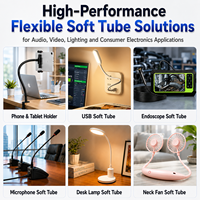 Kit de bricolage : Tube flexible en silicone, support métallique universel, accessoires en forme de serpent pliables pour lampe de bureau LED