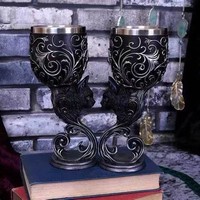 Tasse à bière européenne médiévale DRA55 personnalisée, grande tasse rouge Dragon, faite à la main, licorne, crâne, verre, résine, acier inoxydable, 6,5 oz