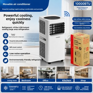 Climatiseur mobile portable à unité de refroidissement unique 10000-12000 BTU pour usage domestique et hôtelier, sans installation requise, branchement direct - Product Image 3
