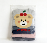 Sacs à fermeture éclair en plastique CPE personnalisés, durables, pour l'emballage et le rangement de vêtements, sacs refermables givrés pour vêtements, sacs à fermeture éclair recyclés pour chaussettes
