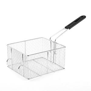 Toptan dayanıklı paslanmaz çelik fritöz sepeti ekonomik ticari tedarikçi profesyonel süzgeç üreticisi - Product Image 2