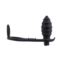 Jouets sexuels pour adultes à double usage Anneau pénien Plug anal Masseur de la prostate Plug anal Ensemble Jouet anal vibrant en silicone pour hommes femmes