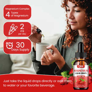 Biochealth GMP Halal OEM magnesio glicinato liquido gocce Private Label integratore per adulti muscolo nervoso calma rilassare - Product Image 2