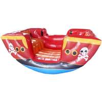 Bateau gonflable commercial à bascule aquatique |   Jouet aquatique flottant à bascule pour piscine, lac, parc aquatique et complexe hôtelier