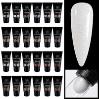 HONEY GIRL Gel acrylique professionnel pour extension d'ongles, couleur pailletée, polygel, séchage rapide, à retirer par trempage