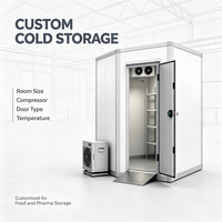 Ruang Pendingin Freezer -15 hingga -5C 100mm dengan Panel PU Tebal dan Pintu Anti-beku untuk Pengawetan Makanan Laut Beku