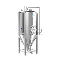 Cuve de Fermentation Conique Personnalisée 1000L en Acier Inoxydable 304 avec Enveloppe à Cavités, Récipient Sous Pression pour la Fabrication et la Fermentation de Bière