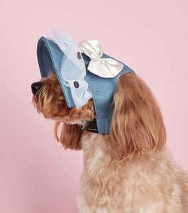 New Dog Cat Denim Fashion Cute Pet Bow Lace Washable Eco-Friendly <b>Hat</b> Summer Modern Outdoor Sunscreen Fisherman's <b>Hat</b> Wholesale - Product Image 1
