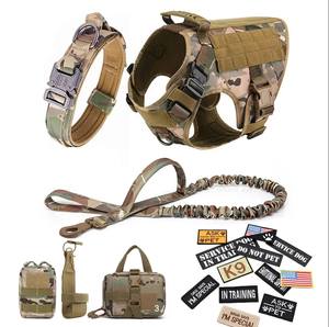 Sabuk traksi taktis anjing nilon 1050D mewah Set kamuflase tahan air reflektif <span class=keywords><strong>Harness</strong></span> punggung dada dapat disesuaikan untuk hewan peliharaan - Product Image 1