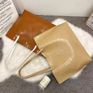 Bolsos de mano de cuero PU de gran capacidad, bolso de compras de cuero simple y moderno, bolsos de hombro para mujer - Product Image 2