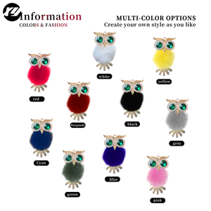 Aksesoris Mobil Wanita Hiasan Aromaterapi Berlian Klip Ventilasi Parfum Diffuser Kristal Villus Owl Penyegar Udara Mobil - Product Image 6
