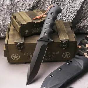 Yeni varış açık avcılık kamp Survival Bushcraft Abs kolu Kydex kılıf ile Edc taktik sabit bıçak bıçak