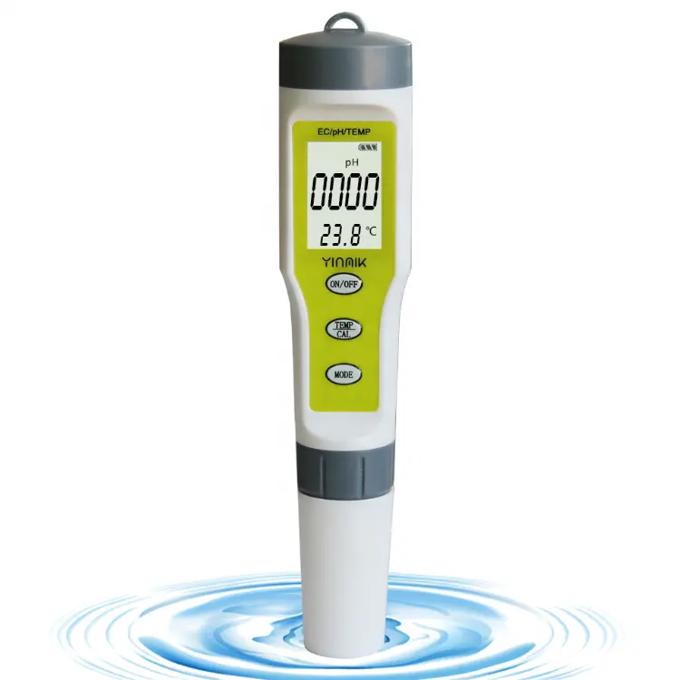 3 In 1 Detektor Pena Uji Konduktivitas Elektrik, Peralatan Laboratorium Kimia Portabel PH Meter Presisi Tinggi