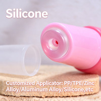 Tubes de brillant à lèvres en silicone couleur unie rose, applicateur donut, 5ml 10ml 15ml 20ml 25ml, impression offset par extrusion, tube de baume à lèvres HALAL