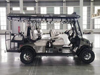 RENQI Carro de Golf Eléctrico Exclusivo para 6 Personas con Toldo, Caja de Almacenamiento, Batería de 60V y 90km de Autonomía para Exploración al Aire Libre