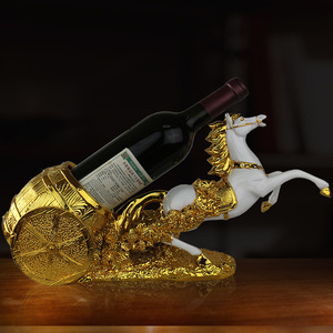 Maison d'hôtel ornement famille intérieur or sculpture statue <span class=keywords><strong>cheval</strong></span> <span class=keywords><strong>rouge</strong></span> casier à <span class=keywords><strong>vin</strong></span> décor à la maison luxe - Product Image 5