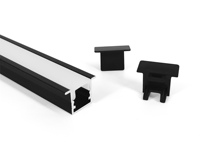 Profilé en aluminium W10 * 10mm en gros d'usine pour bande d'éclairage LED personnalisable avec surface d'anodisation et tempérament T5