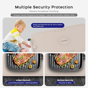 Geling Beste Prijs Beige Voedsel Verwarming Pad Verwarming Mat Fabriek Groothandel Elektrische Verwarming Lade Voor Buffetten - Product Image 5