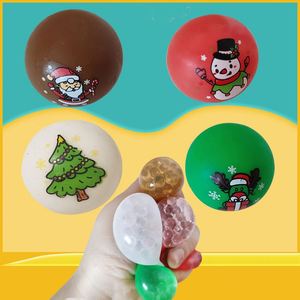 30mm Christmas Water Bead <b>Balls</b>, Snowman - Themed TPR Stress <b>Balls</b>, Stress - Relief <b>Squeeze</b> Toys - Product Image 1