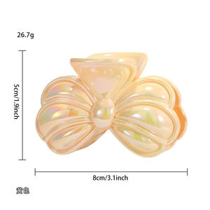 Pinza para el pelo de mujer con diseño de tiburón en degradado de colores, lazo bonito, accesorio de plástico para verano - Product Image 2