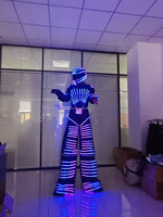 Guangzhou Nanchi Promotion pas cher bonne qualité taille adulte fête de noël lumineux scène danse échasse Costume Costume avec lumières LED