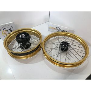 Ruota Posteriore Africa Twin 2016-2019, Ruota a Raggi in Lega Dorata, Ricambio per Moto - Product Image 4
