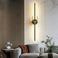 Lámpara de Pared Moderna y Sencilla con Diseño de Asta de Ciervo, Luz Creativa de Tendencia para Dormitorio, Estudio, Sofá y Pared de Fondo de TV