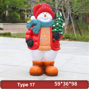 Decoraciones Navideñas de Tamaño Real, Estatua Gigante de Santa Claus y Muñeco de Nieve de Fibra de Vidrio, Artesanías de Resina para Decoraciones Navideñas de Invierno - Product Image 3