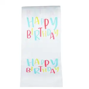 Impreso personalizado de rollo de papel higiénico de fábrica al por mayor promoción Feliz Cumpleaños de papel de rollo de tejido