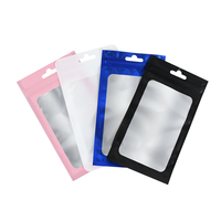 Bolsas de Embalaje de Plástico Mate Rosa con Cierre Zip de Aluminio, Bolsitas Pequeñas para Guardar Joyas y Collares, Bolsas para Muestras de Alimentos